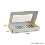 Caixa para 50 Brigadeiros com Janela (Branco)