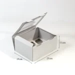 Caixa para 6 Cupcakes 25x19x11cm Branca com Janela