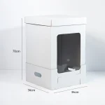 Caixa para Bolo 36x36x70cm Branca com Janela