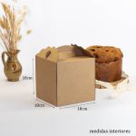 Caixa "Panettone" com divisória 18x18x18 Kraft
