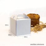 Caixa "Panettone" com divisória 18x18x18 Branco