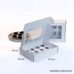 Caixa Branca para 12 Brigadeiros (com Janela e divisória)