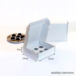 Caixa Branca para 6 Brigadeiros (com divisória)