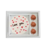 Caixa Cartolina Branca com Tampa PVC para 1 Bentô Cake + 3 Brigadeiros